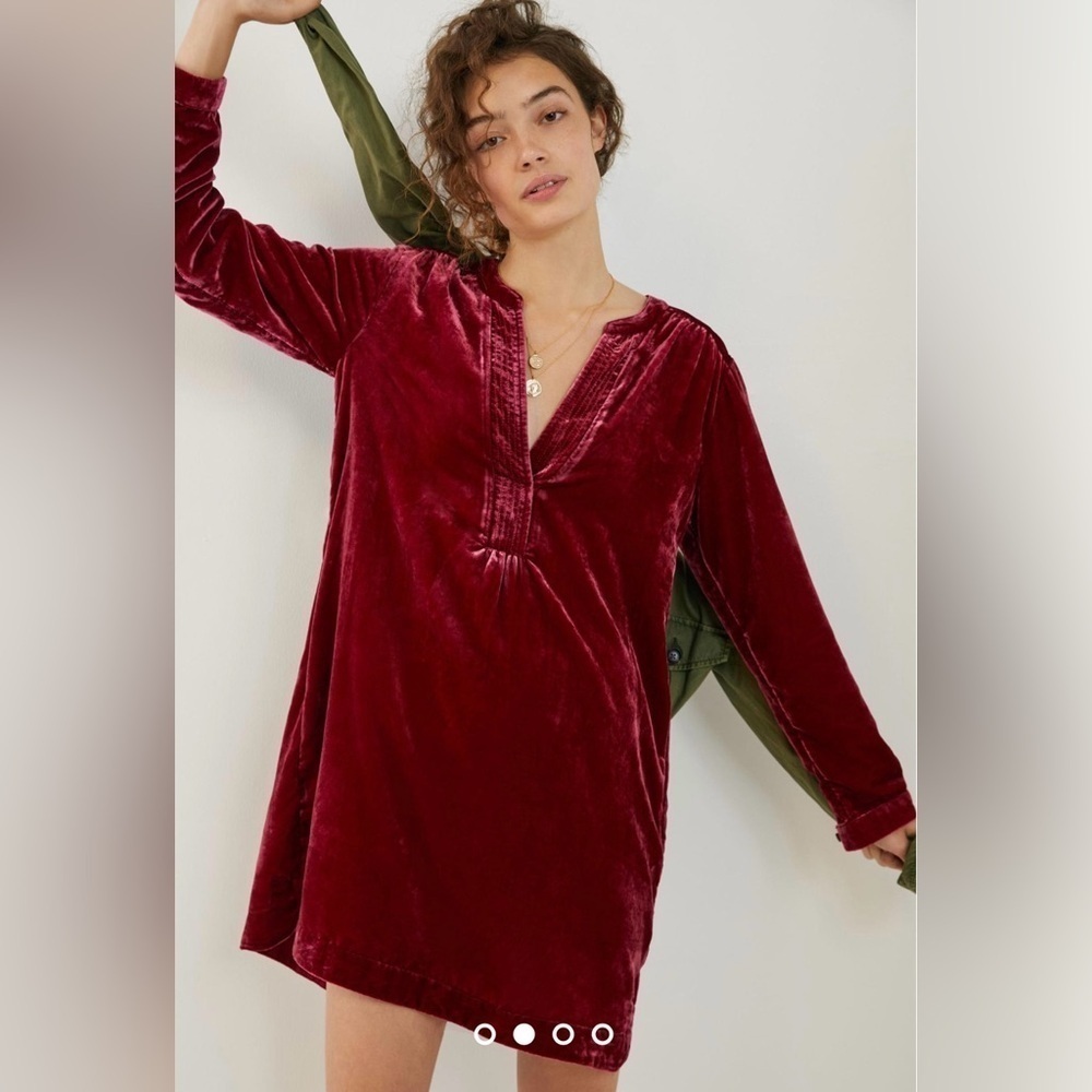 Anthropologie - Melody Velvet Tunic Dress